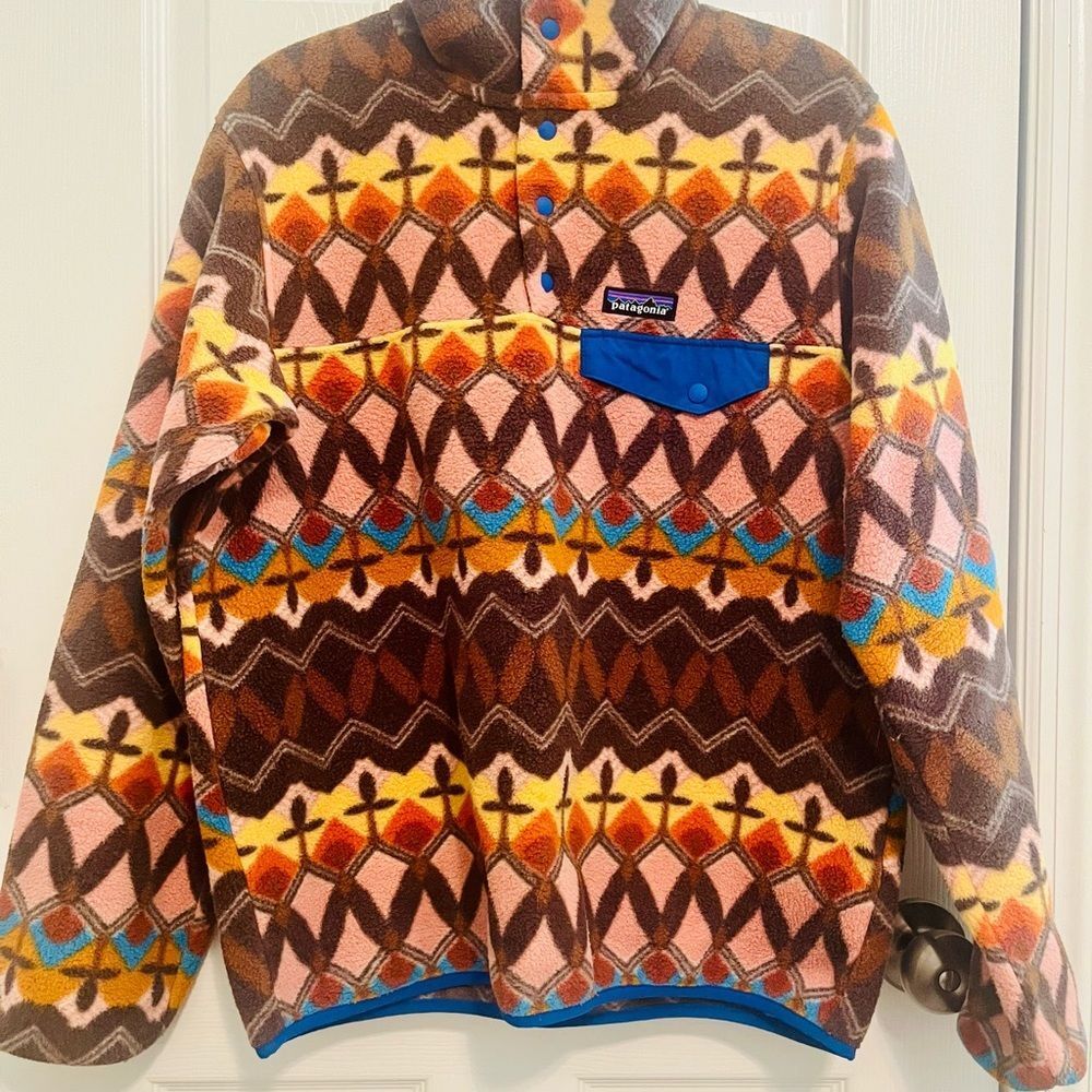 Patagonia Synchilla Snap-T Fleece Pullover Companion Big Anthos Medium NWOT - Picture 3 of 7